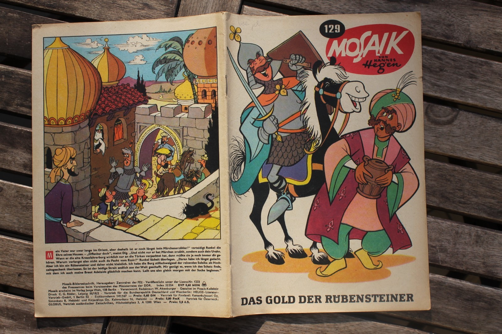 Originale Mosaico Hannes Hegen No. 129 Das Oro Il Rübensteiner Juli 1967 Zust.1