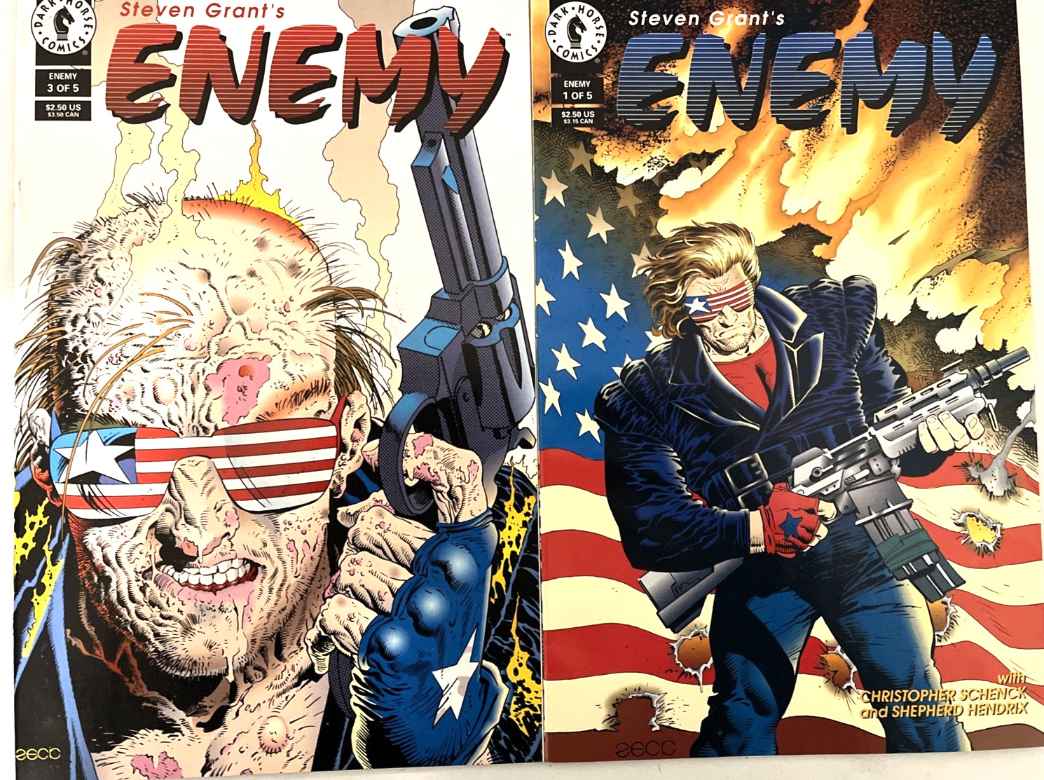 ENEMY. NUMBER 1 & 3. (2 ISSUE 1994 LOT). DARK HORSE COMICS.