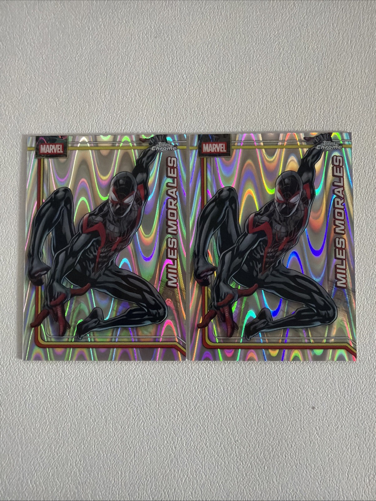 2026 Topps Chrome Marvel Comics (2) RayWave rifrattore Miles Morales #78