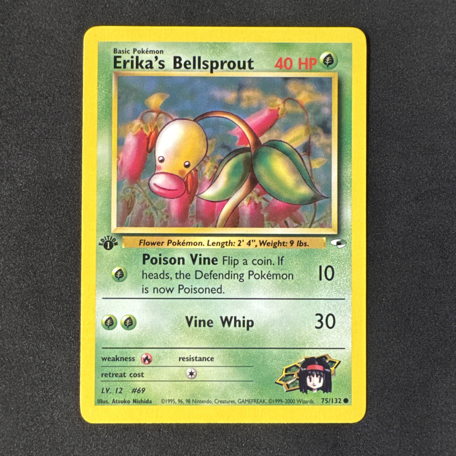 Erika's Bellsprout 075/132 Gym Heroes Regolare 1° Edizione Pokemon MJ
