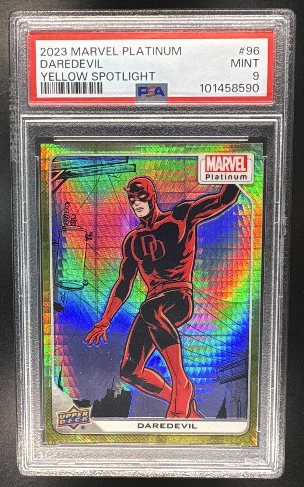 DAREDEVIL FARETTO GIALLO /399 PSA 9 - 2023 Upper Deck Marvel Platinum #96