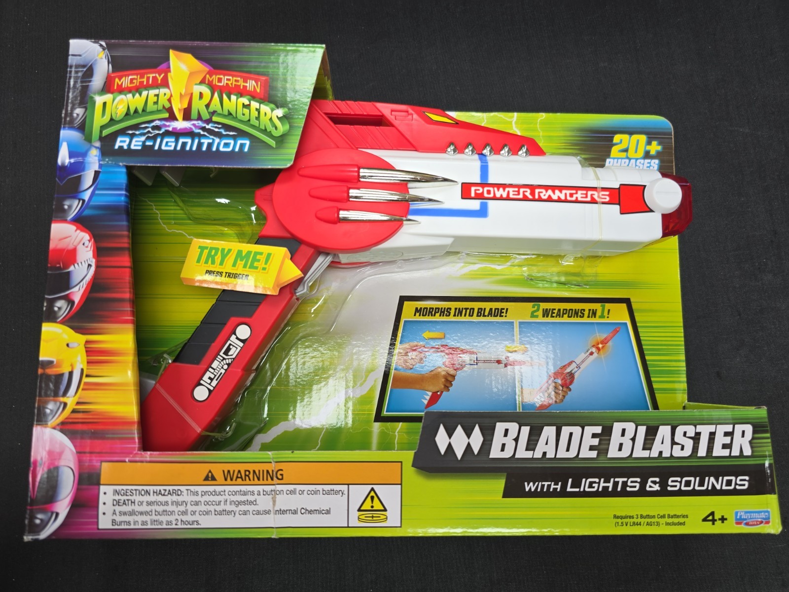 Power Rangers Mighty Morphin Re-Ignition Blade Blaster [Lights & Sounds] New 