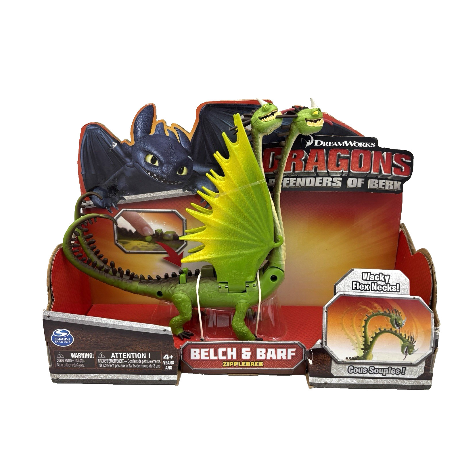 2013 DreamWorks Train Your Dragons Defenders of Berk Belch & Barf azione RARO