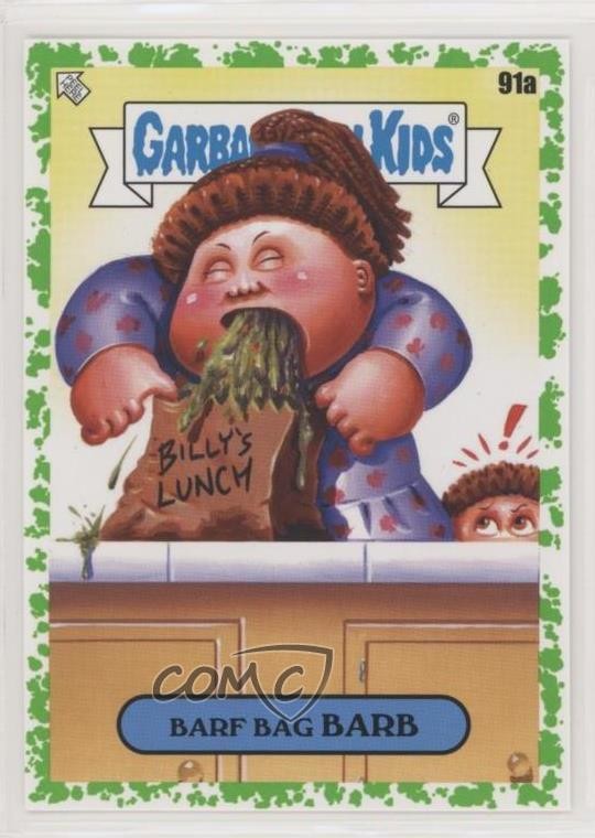 2020 Topps Garbage Pail Kids Late to School Booger Green Barf Bag Barb #91a 8d2