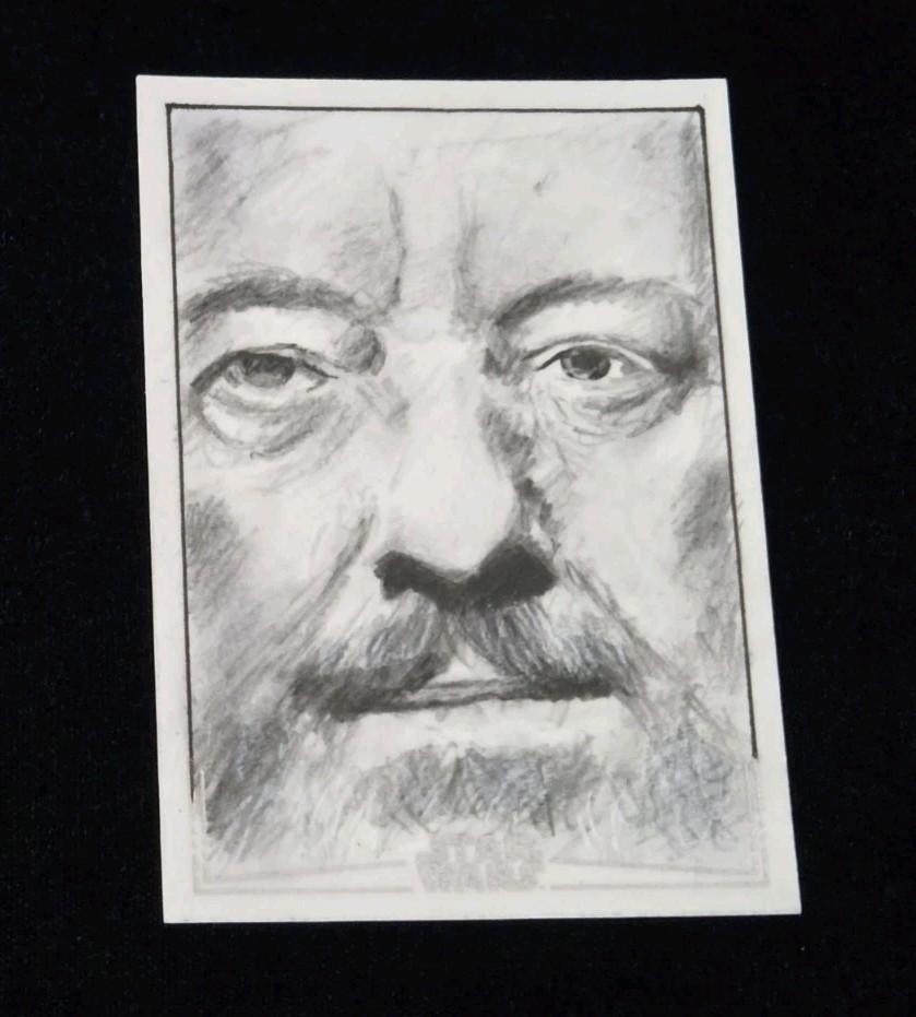Topps Star Wars 1/1 OBI-WAN KENOBI ARTIST SKETCH by KARL JAMES