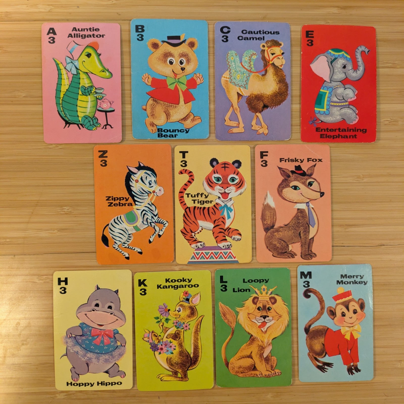 1970s Vintage Animal Rummy 10 Game Card Lot Whitman