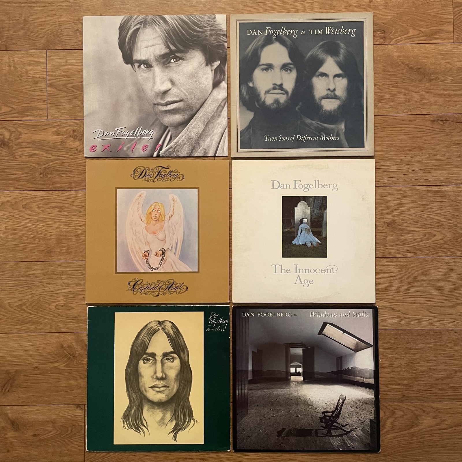 Lot of (6) Dan Fogelberg LPs: Innocent Age/Captured Angel/4 more, 1974-87, EXC