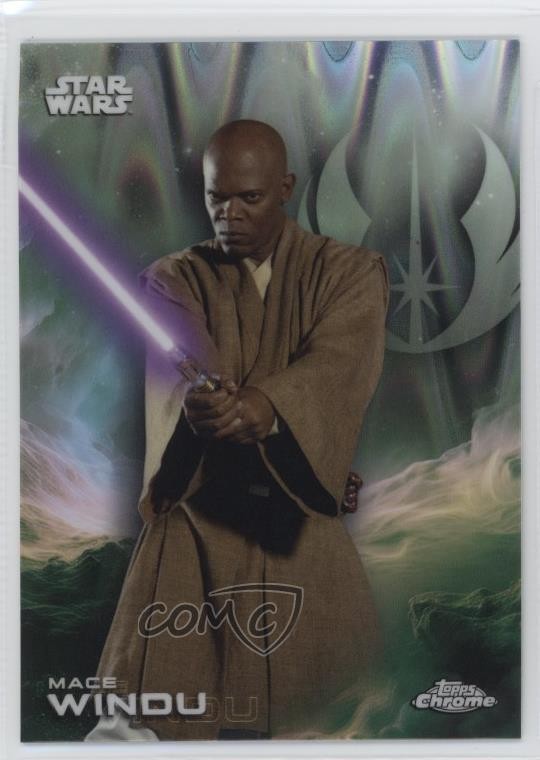 2025 Topps Chrome Star Wars RayWave Refractor Mace Windu #85 07sf