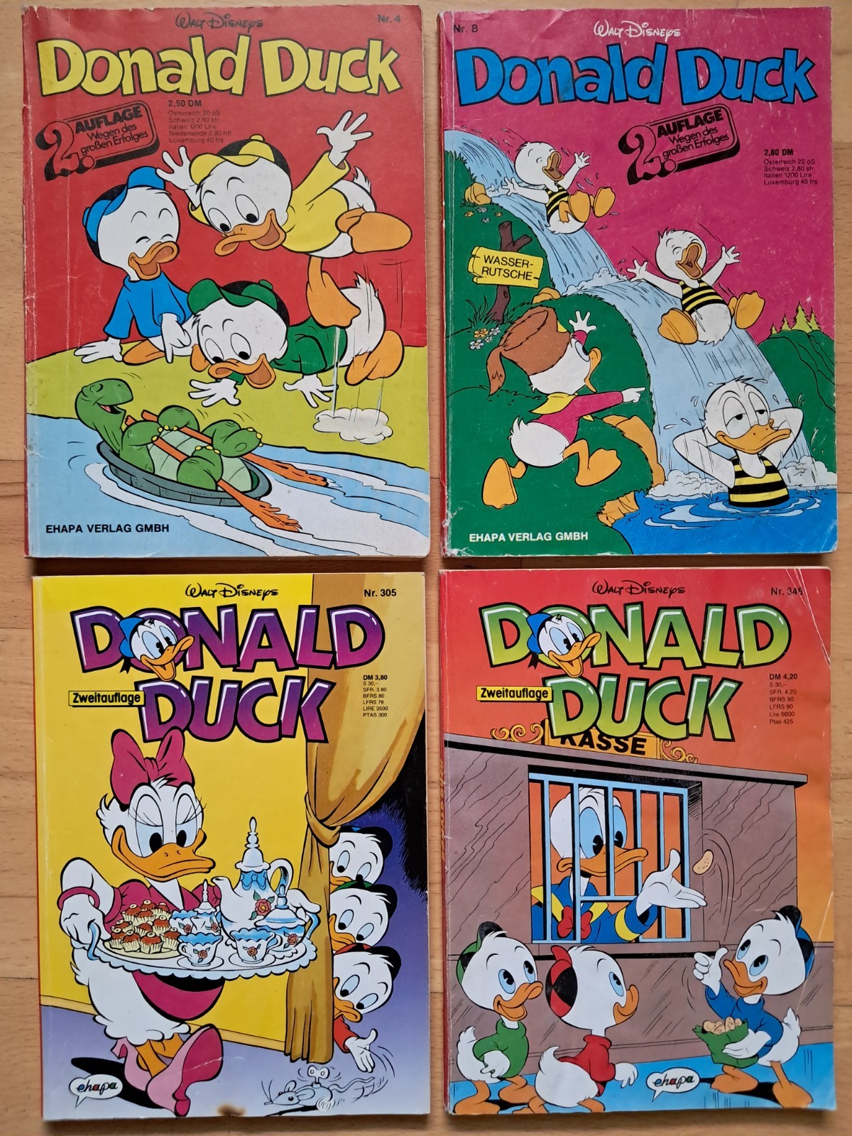 Paperino Walt Disney - lotto 4 libri tascabili fumetti 2° Edizione