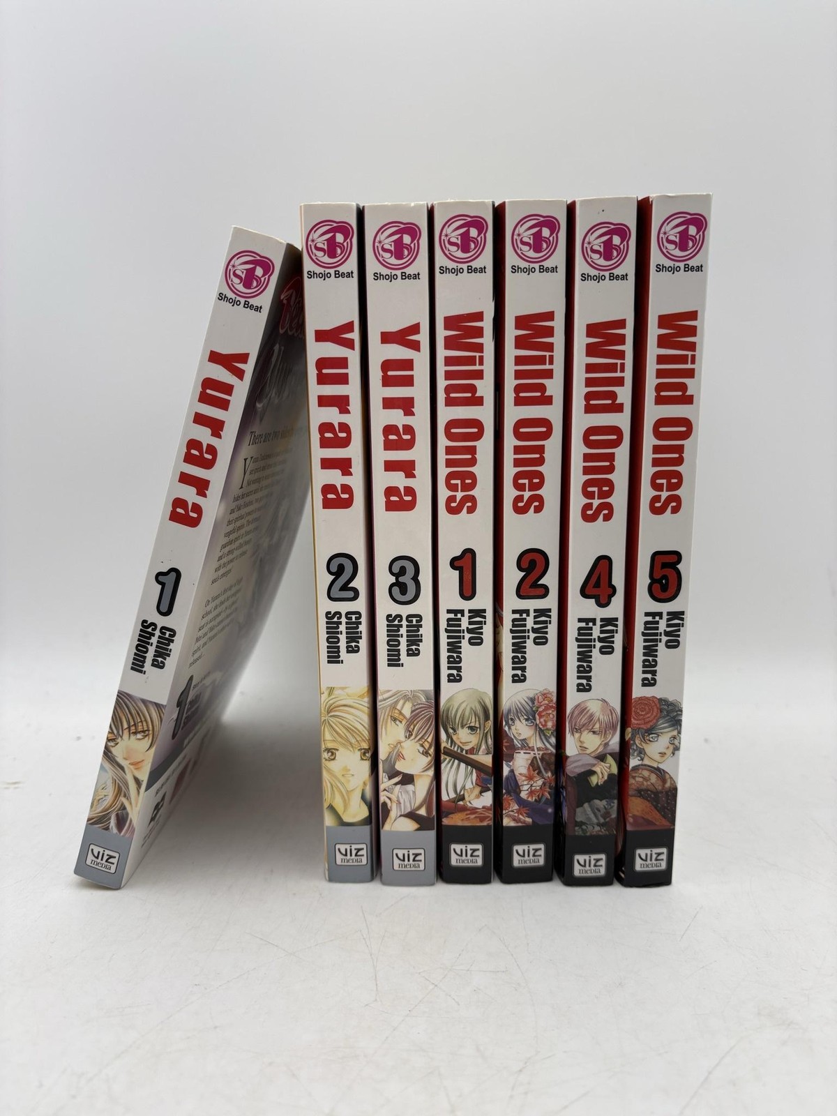 VIZ Shojo Beat Manga Wild Ones Yurara lotto 8 volumi 1-5 1-3 set romanticismo inglese