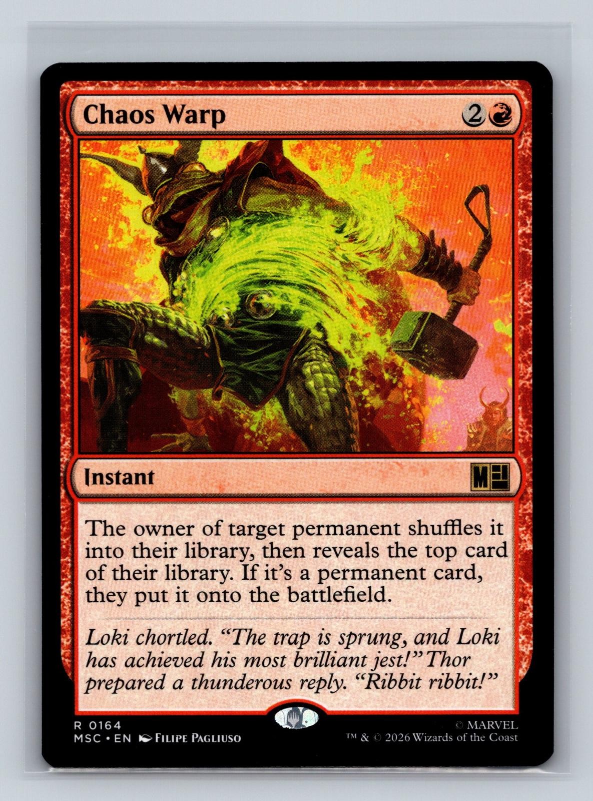 Chaos Warp 164 Rare Commander: Marvel Super Heroes Magic: The Gathering NM