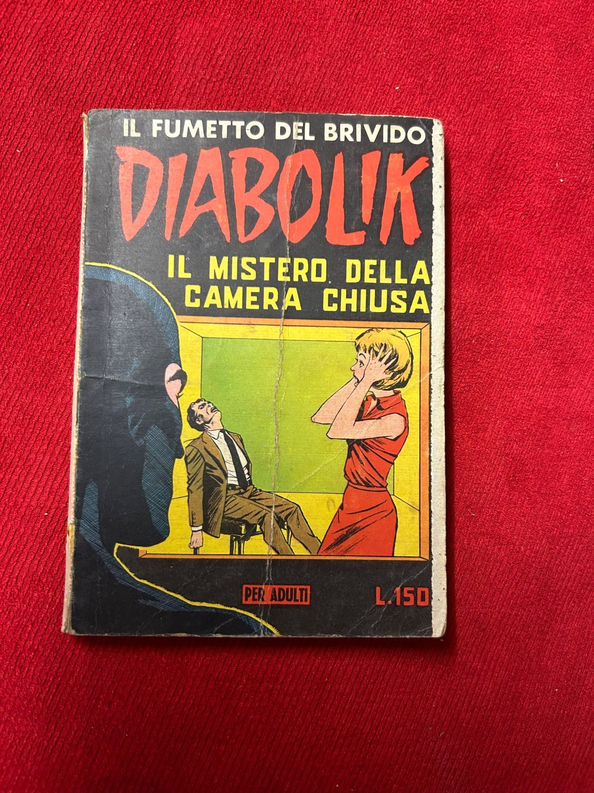 Diabolik seconda serie n 2 del 1965 brutto da recupero astorina neri