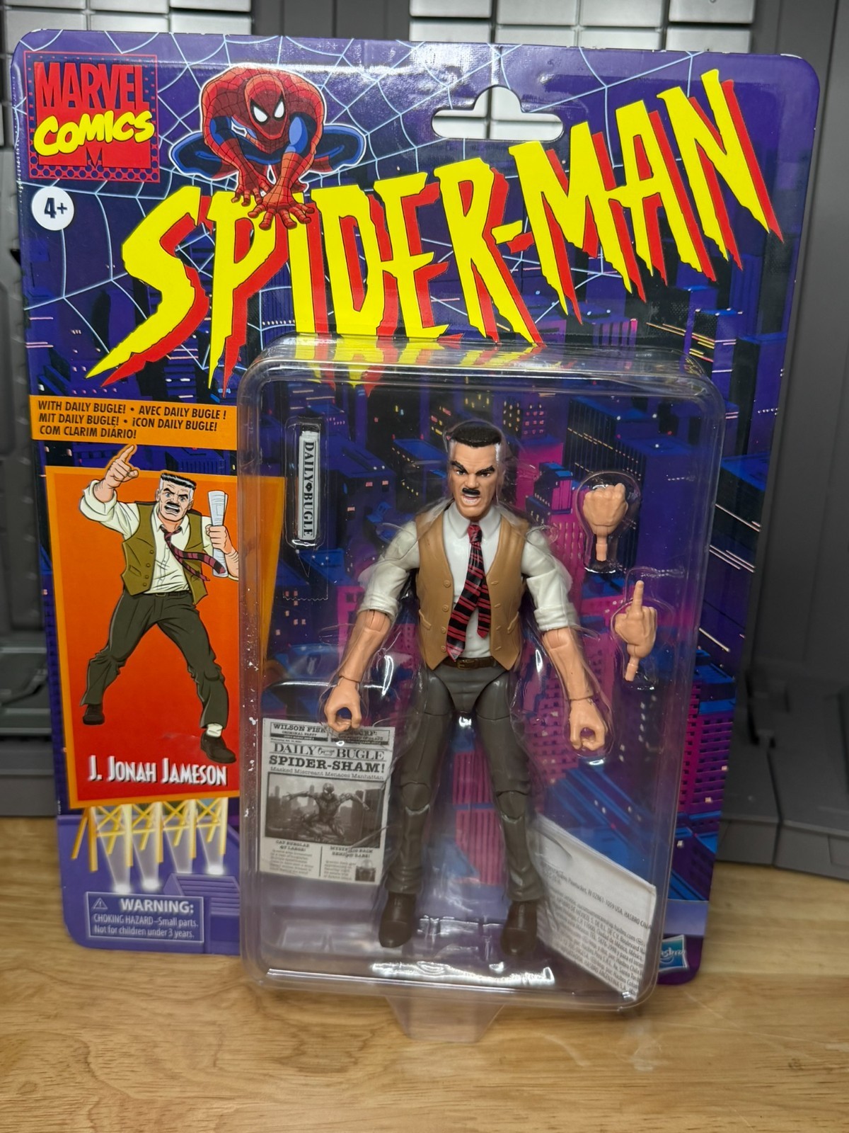 Marvel Legends Spider-Man Retro 6” Action Figure - J Jonah Jameson PREOWNED