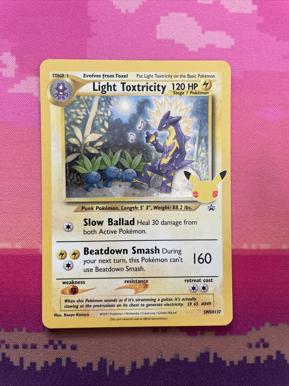 Pokemon Card Light Toxtricity SWSH137 Black Star Promo NM