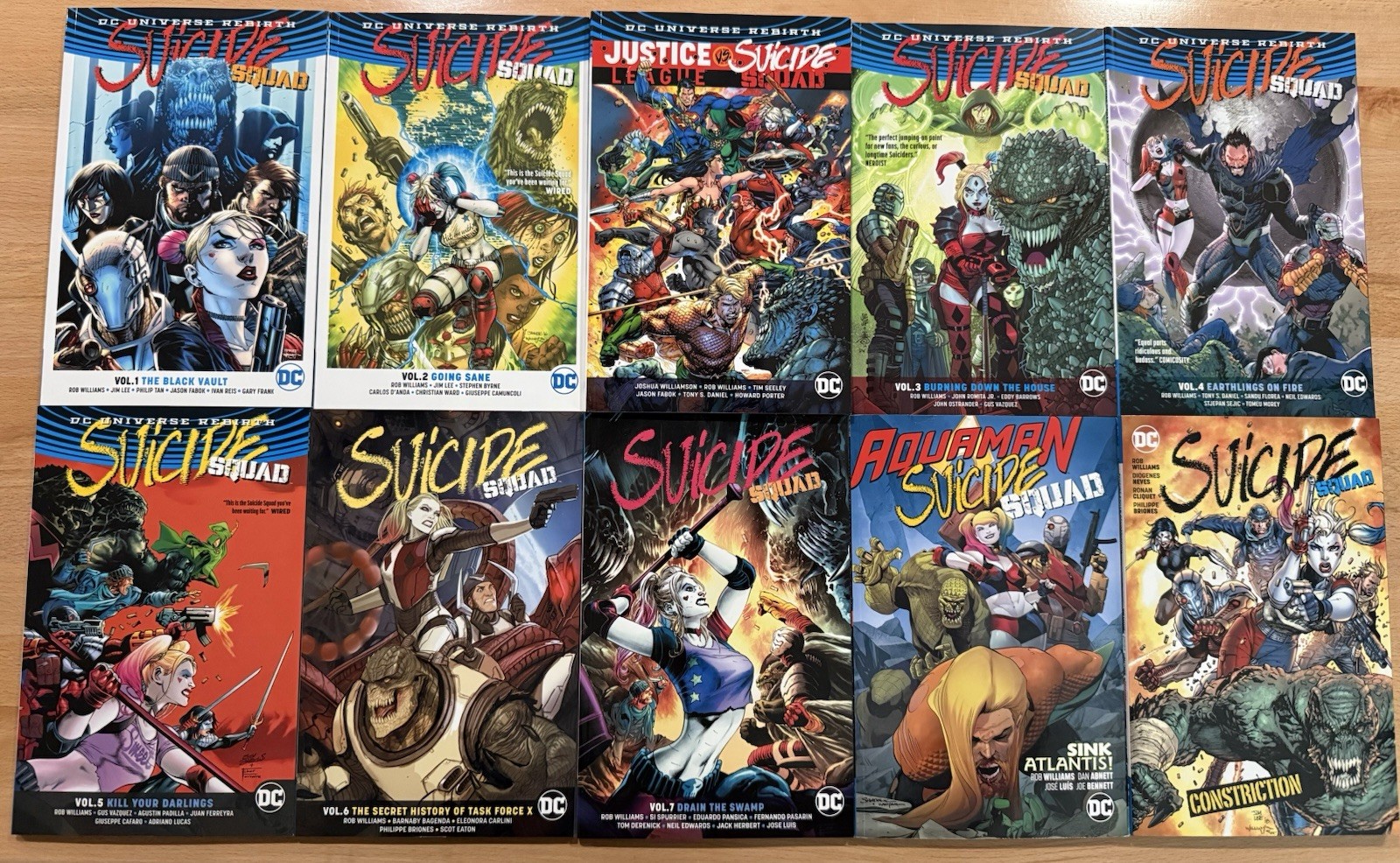 Suicide Squad TPB Vol 1-8 Completo + Justice League Aquaman Rebirth 2017-2019