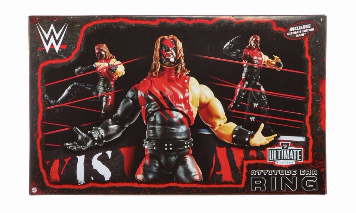 WWE Raw Is War Ultimate Edition Ring con action figure Kane SIGILLATO