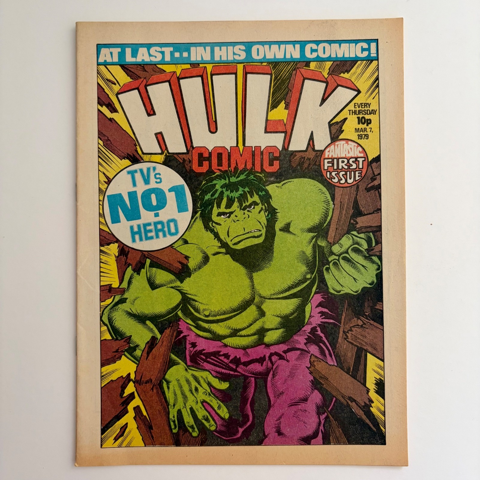 Marvel Hulk Comic Issue 1 - 1979 - Marvel UK Weekly Comic - Dave Gibbons