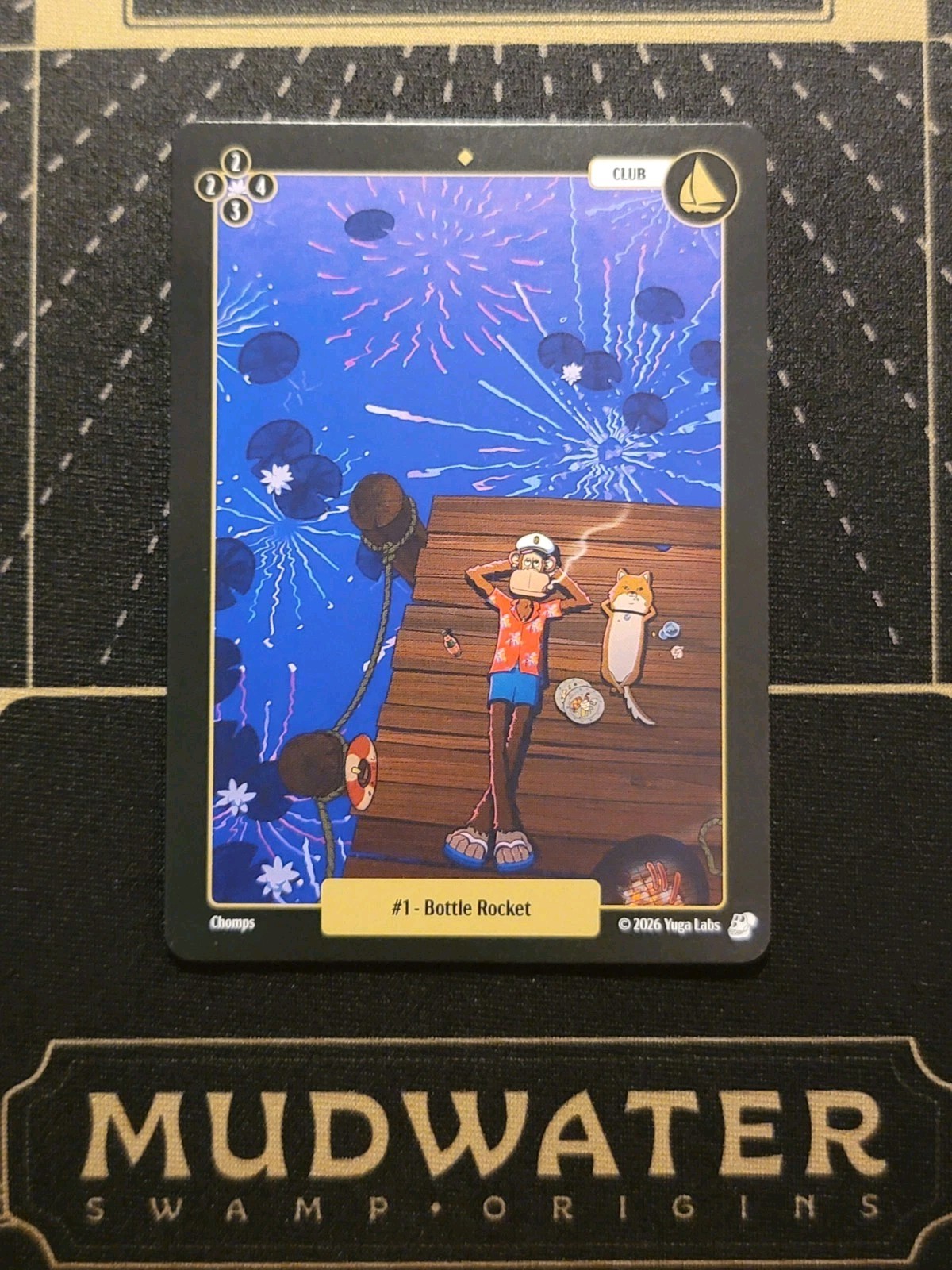 2026 BAYC Mudwater Swamp Origins #1 BOTTLE ROCKET Club Common - Bored Ape TCG