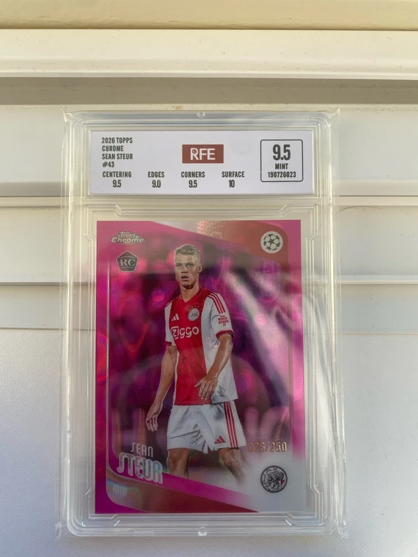 Sean steur RC /250 RFE 9,5 graded topps Chrome