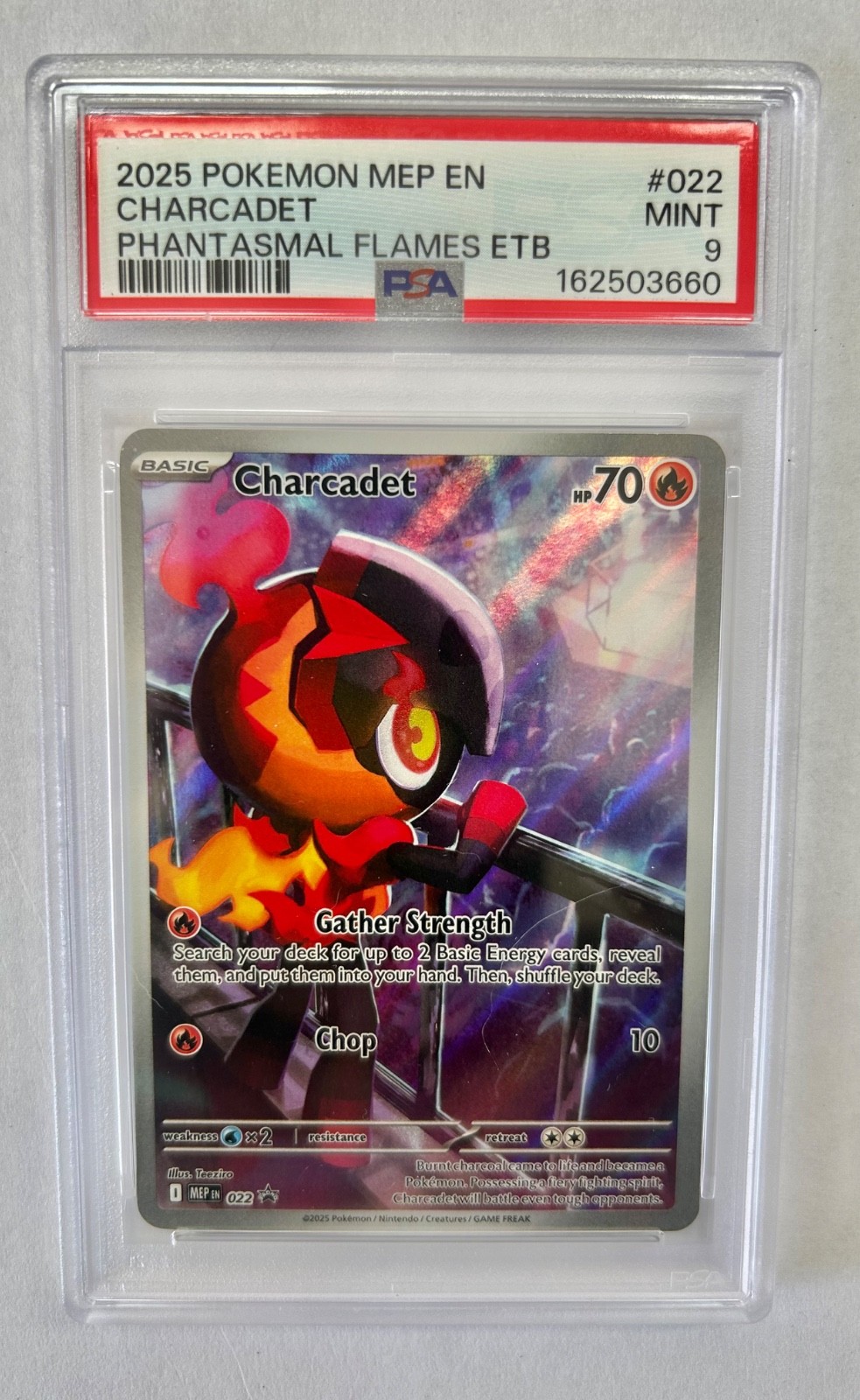 2025 pokemon CHARCADET #22 Phantasmal Flames PSA 9