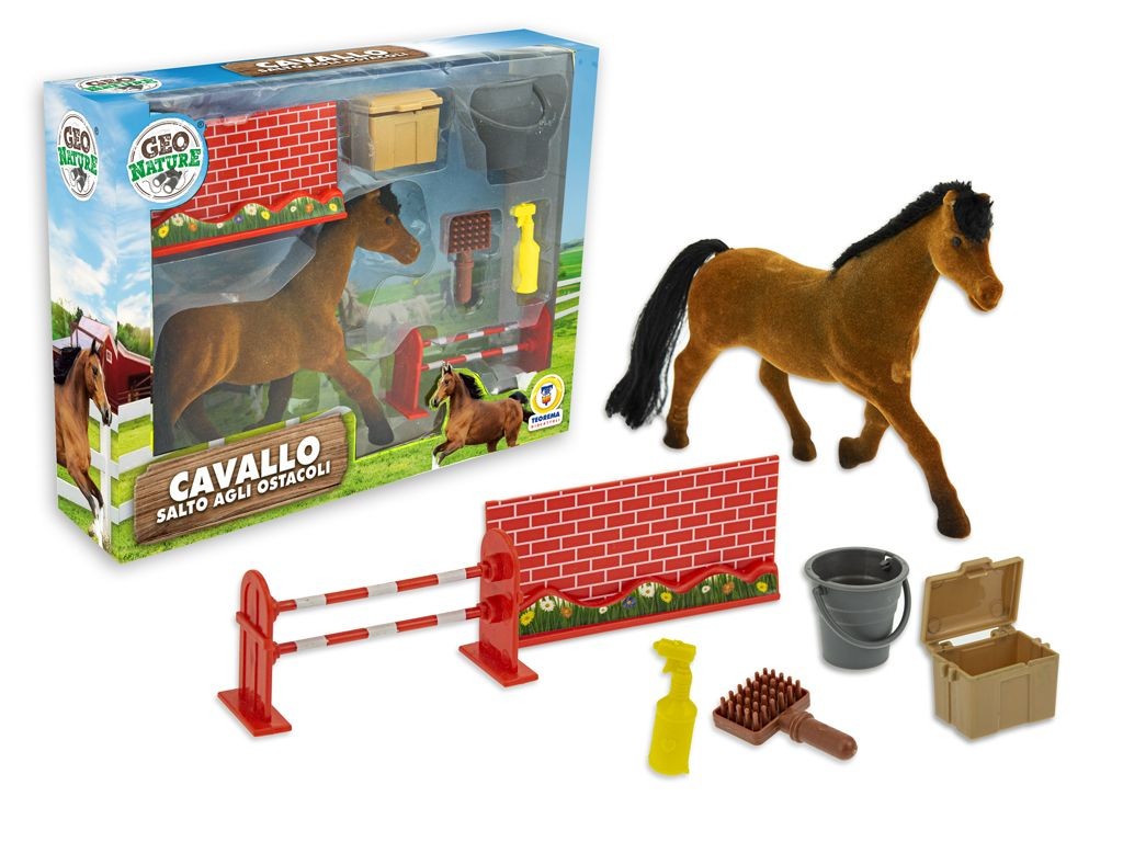 Merchandising Teorema: Geo Nature - Cavallo Floccato Salto Ostacoli - Window Box