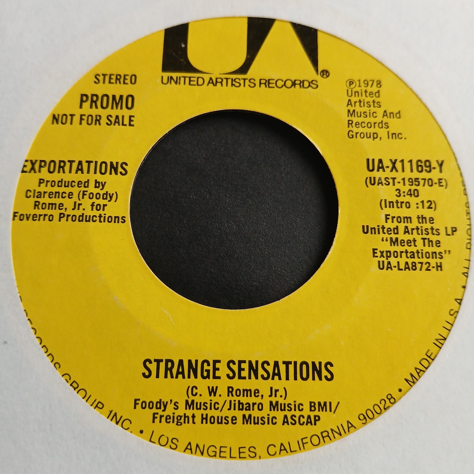 Exportations   -  Strange Sensations    -   United Artists Promo  - 70's Soul