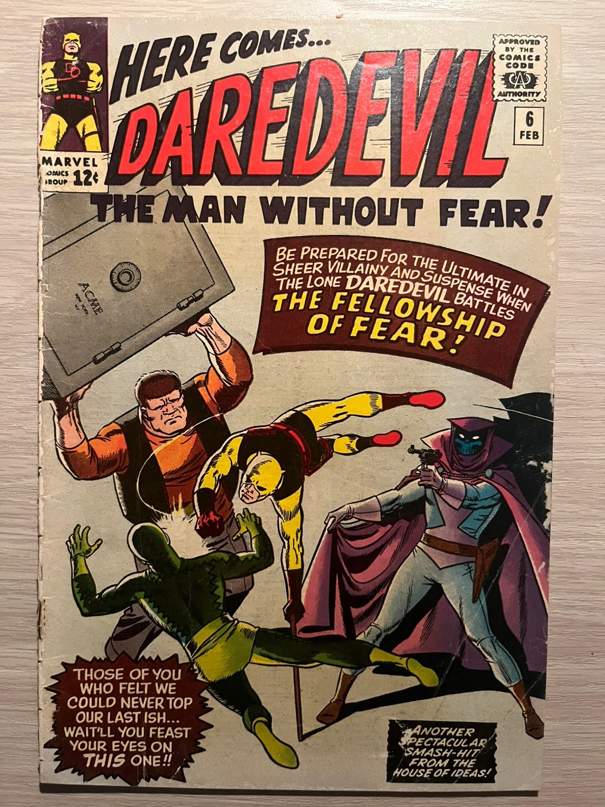 Daredevil #6 (1965)  - Low Grade, 1st Mr. Fear and final Yellow Costume!