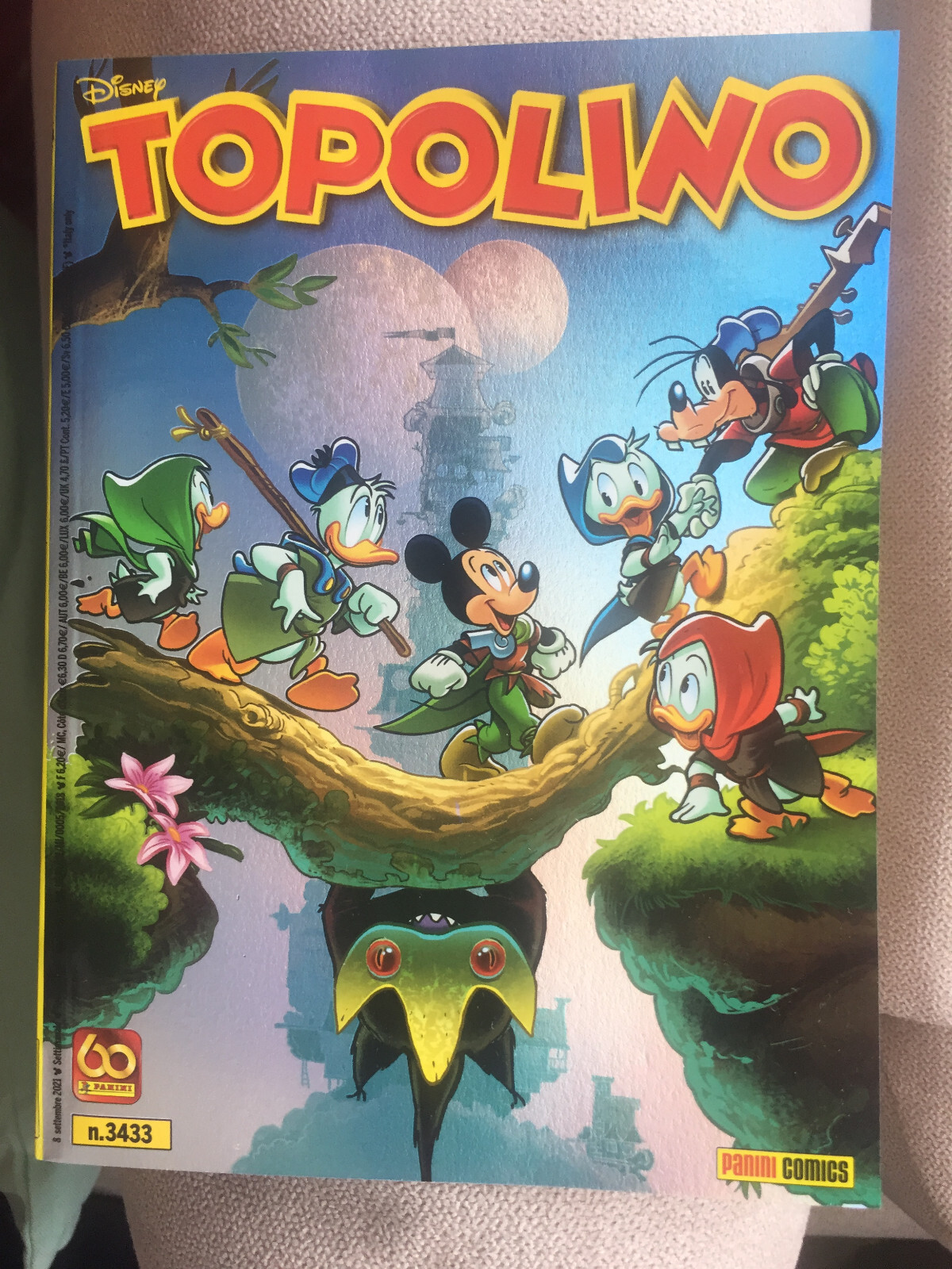 TOPOLINO N° 3433. 8 SETTEMBRE 2021. COVER METALLIZZATA. NUOVO!