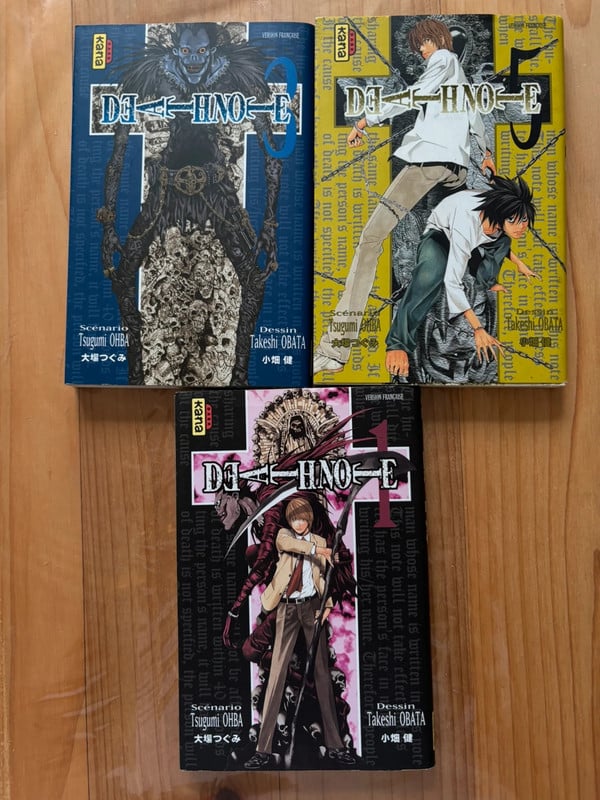 Manga Death Note Lot de 3 tomes (Tomes 1, 3 et 5) - Kana