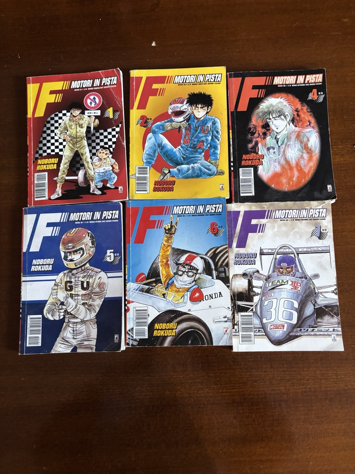 F - Motori in Pista Manga numeri 1, 2, 4, 5, 6, 7 (Noboru Rokuda - Star Comics)