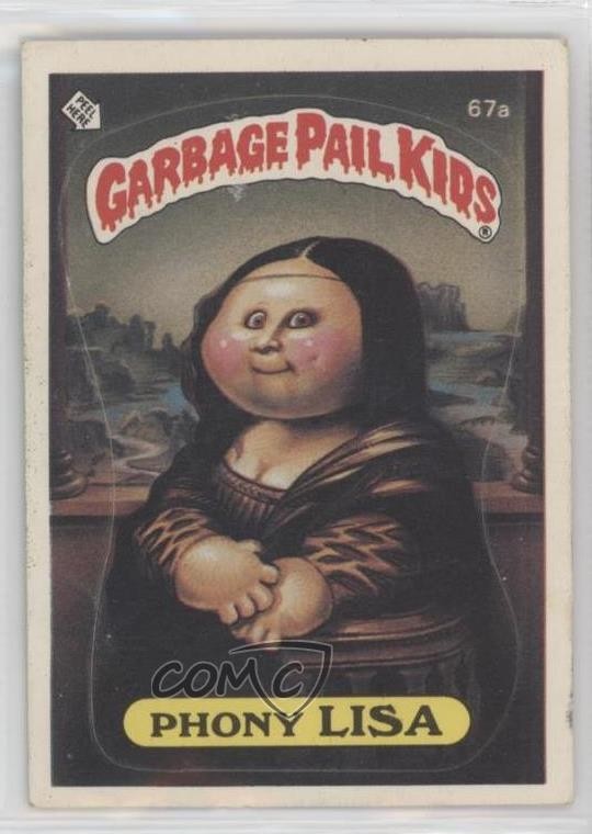 Topps Garbage Pail Kids 1985 serie 2 Phony Lisa (Messy Tessie Puzzle Back) 0r0j