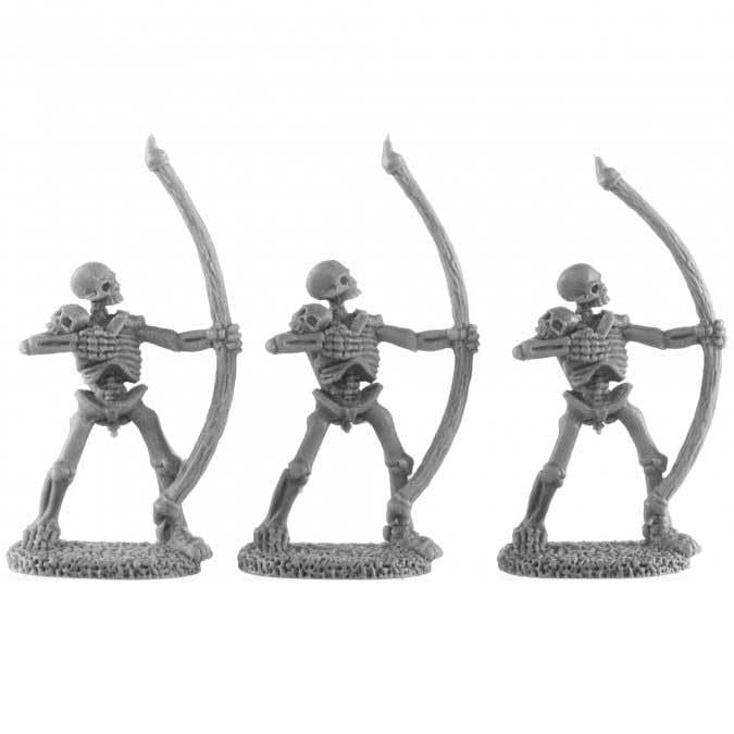 Arcieri scheletrici in miniatura 25 mm scala eroica ossa mietitore USA miniature