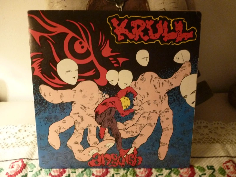 vinyle 45T du groupe Krull/full album "Anguish"1989/hardcore/heavy metal