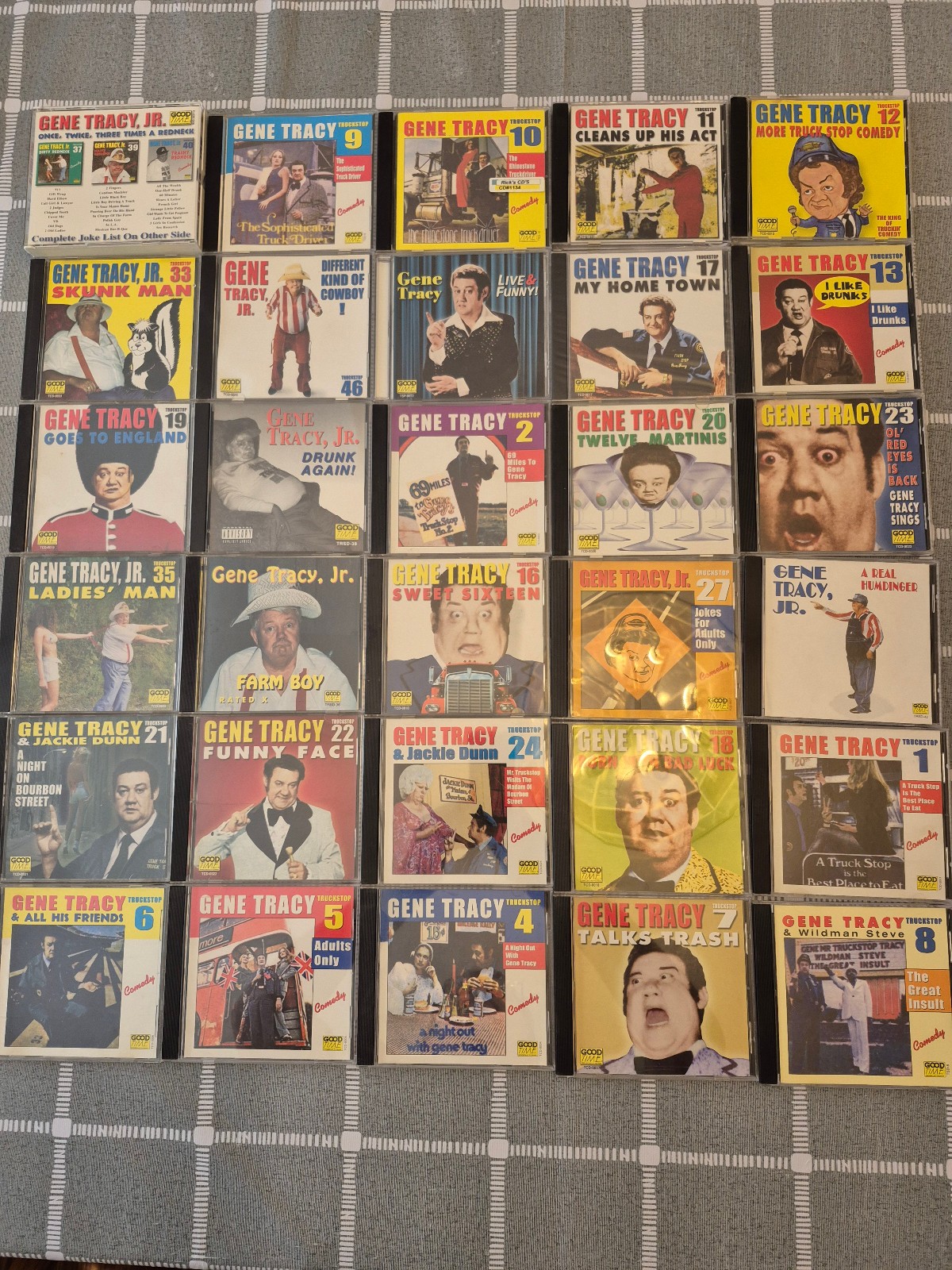 GENE TRACY ~HUGE CD COLLECTION - LOT 37 COMEDY CDS - TRUCKER - TRUCK STOP HUMOR!