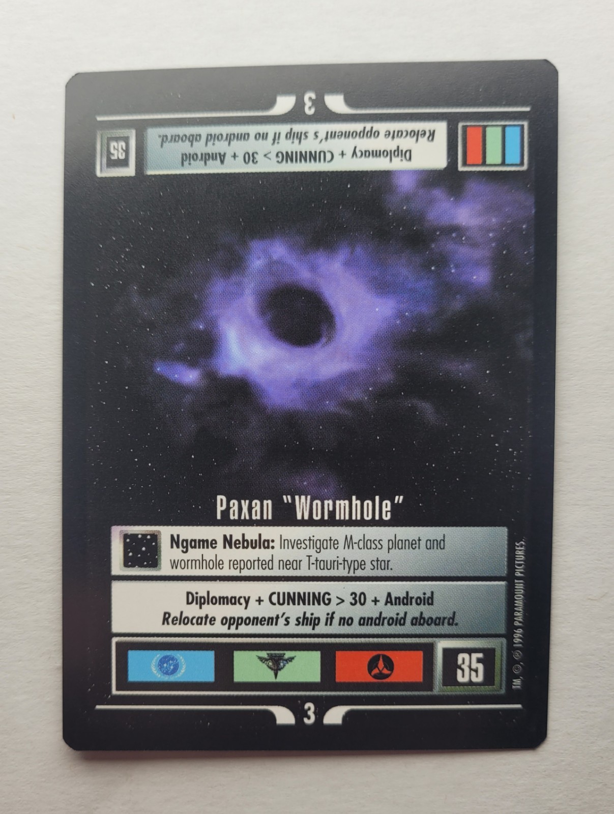 Star Trek CCG: PAXAN "WORMHOLE" + BONUS | Raro | RISPARMIA FINO AL 25% | 1E Q Cont