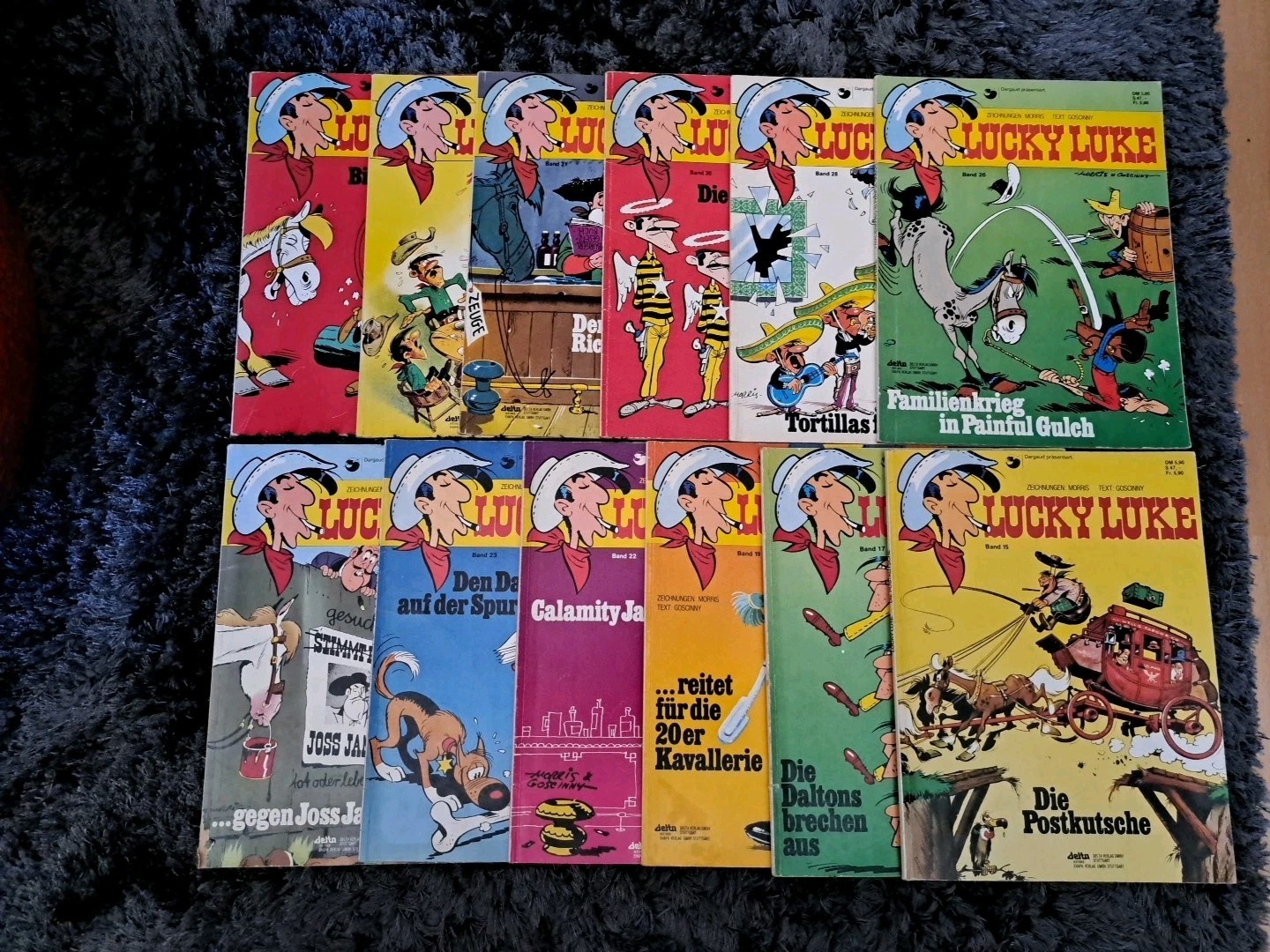 12x LUCKY LUKE n.15 - 37 ☆ bella raccolta Ehapa Comicalben / pacchetto lettura 02