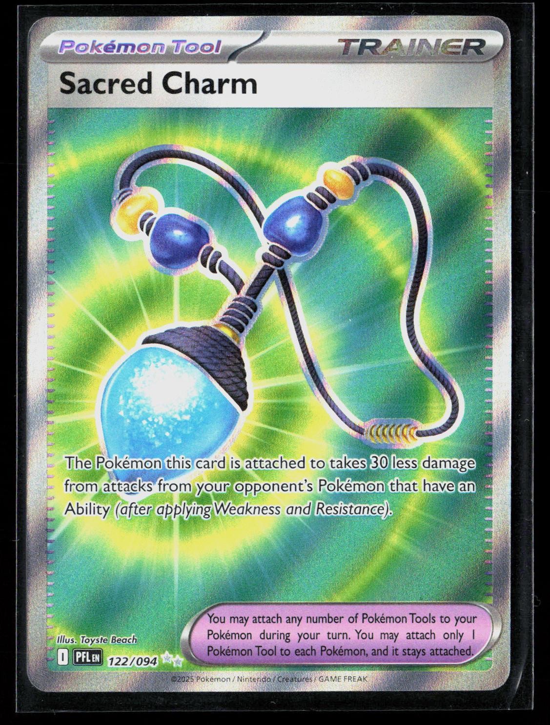 Sacred Charm 122/094 Ultra Rare Trainer Phantasmal Flames Pokemon NM