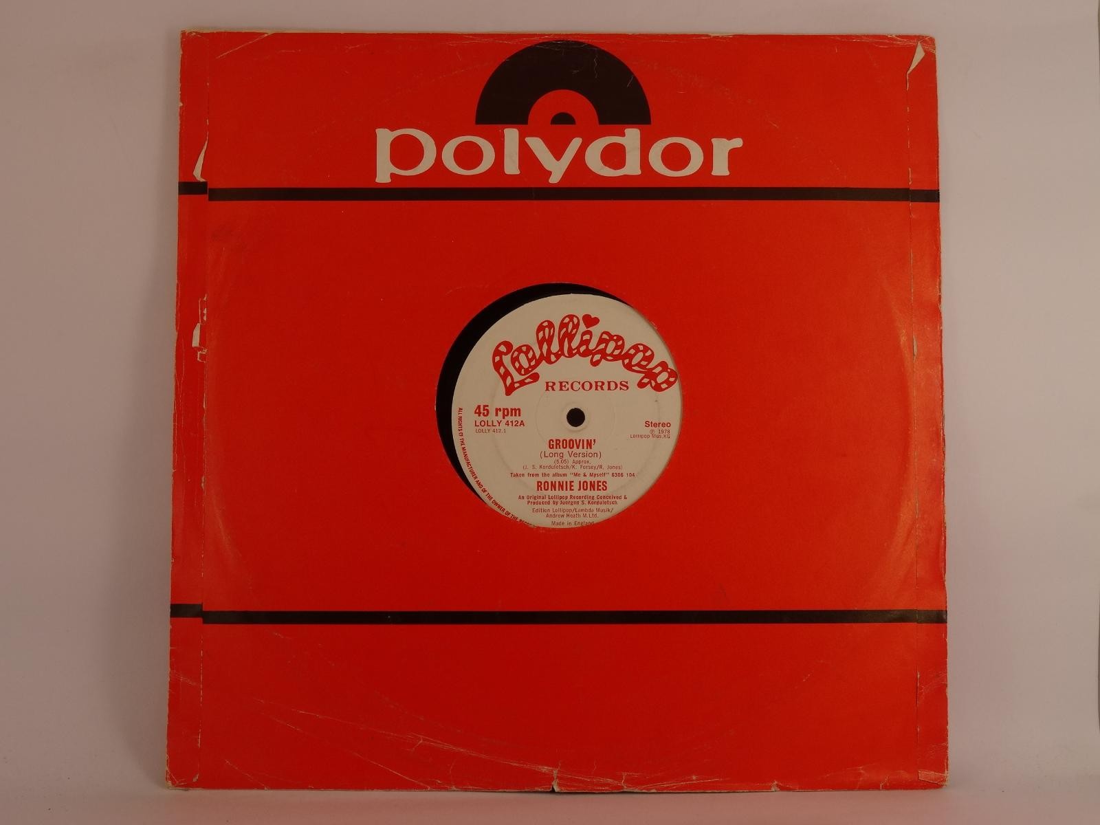 JONES,RONNIE GROOVIN' (polydor sleeve) (A) 12" LOLLIPOP