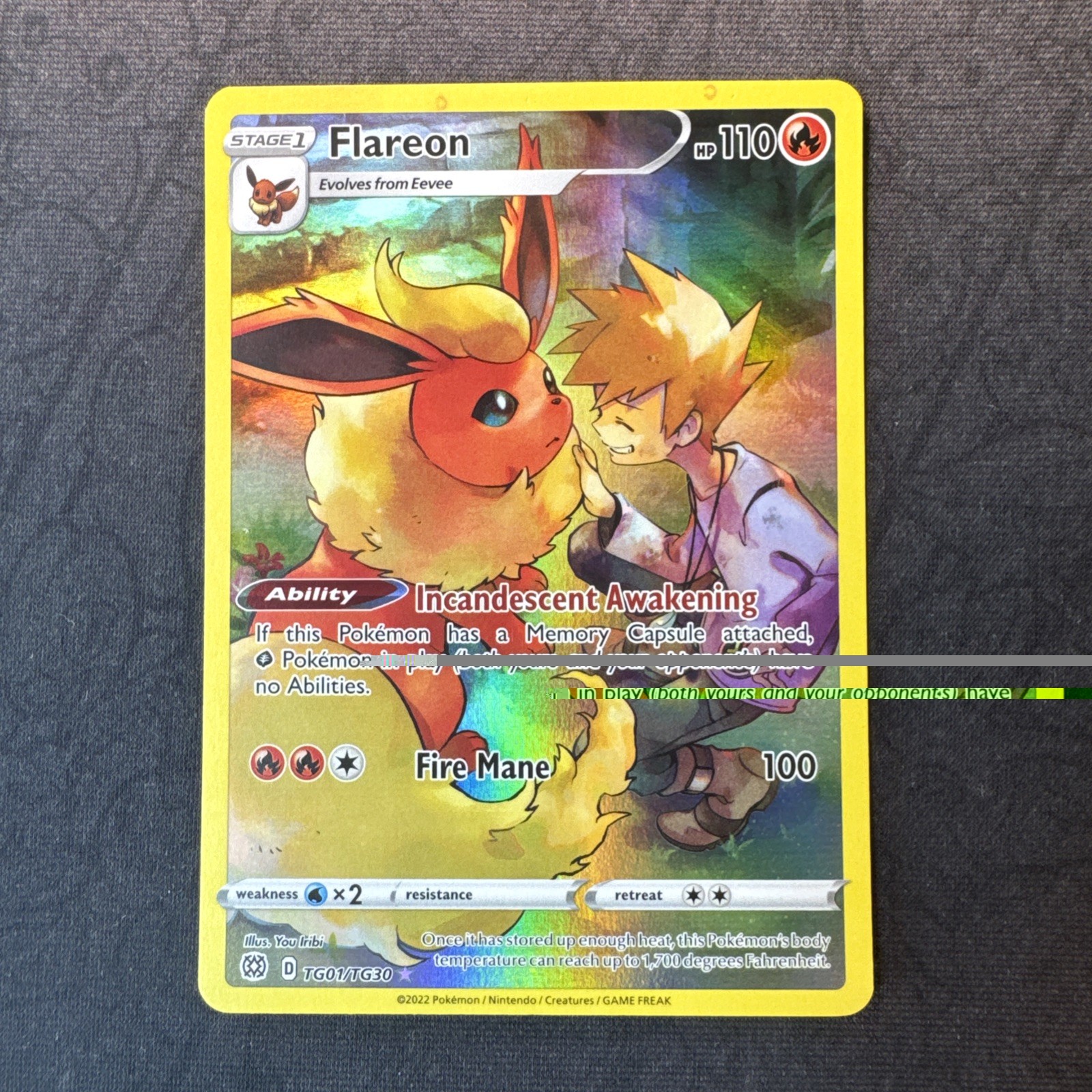 Flareon TG01/TG30 Swsh09: Galleria Allenatore Stelle Brillanti Holo Pokemon