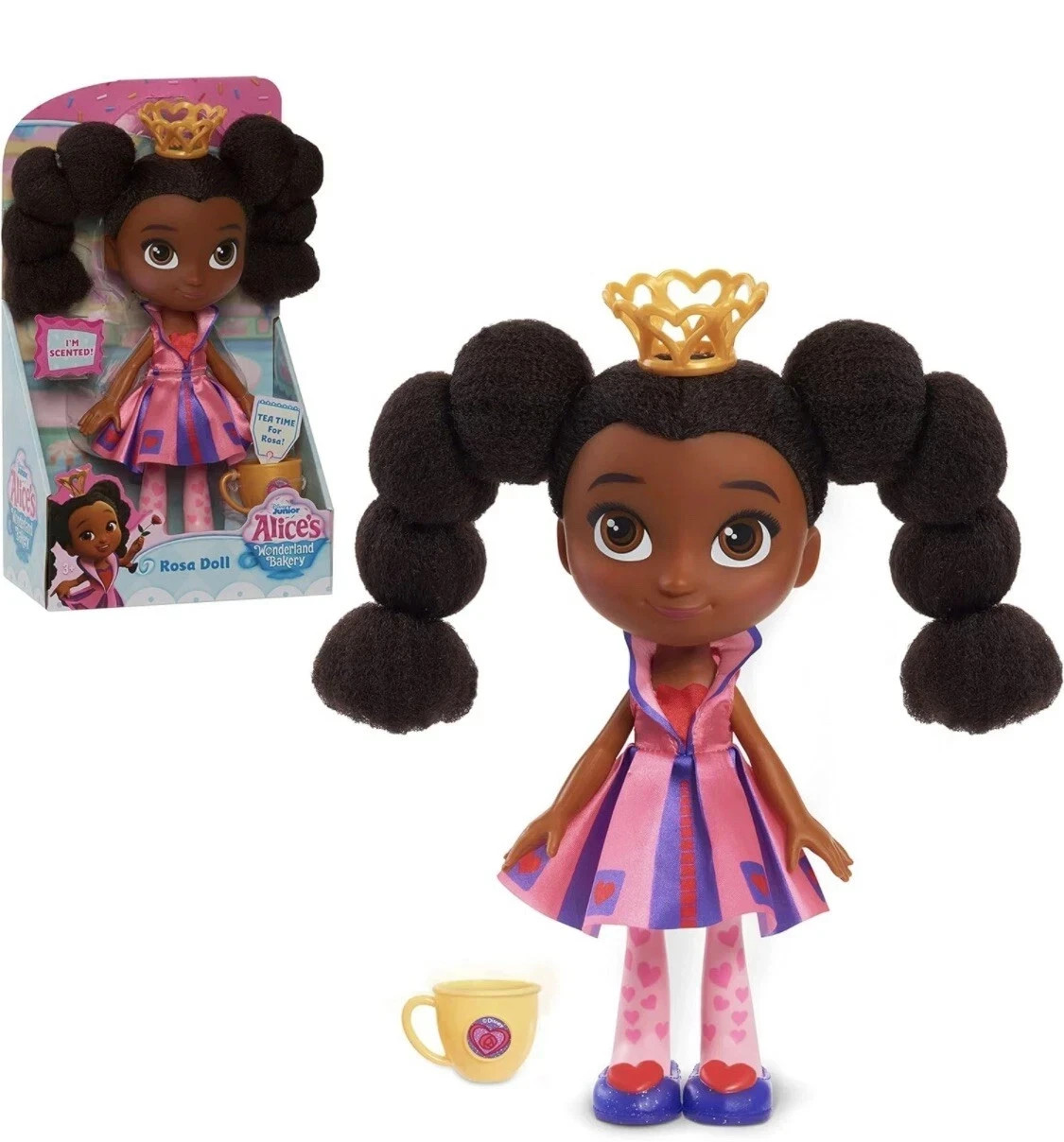 Accessori bambola Disney Junior Alice’s Wonderland Bakery Rosa profumata 10 pollici