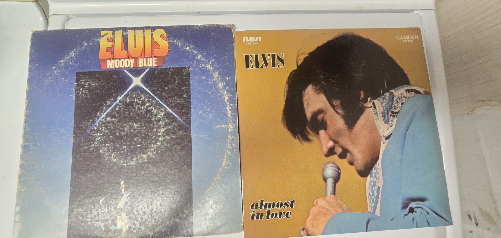 Elvis Presely - Almost in Love Moody blue 2 vinyl lp lot