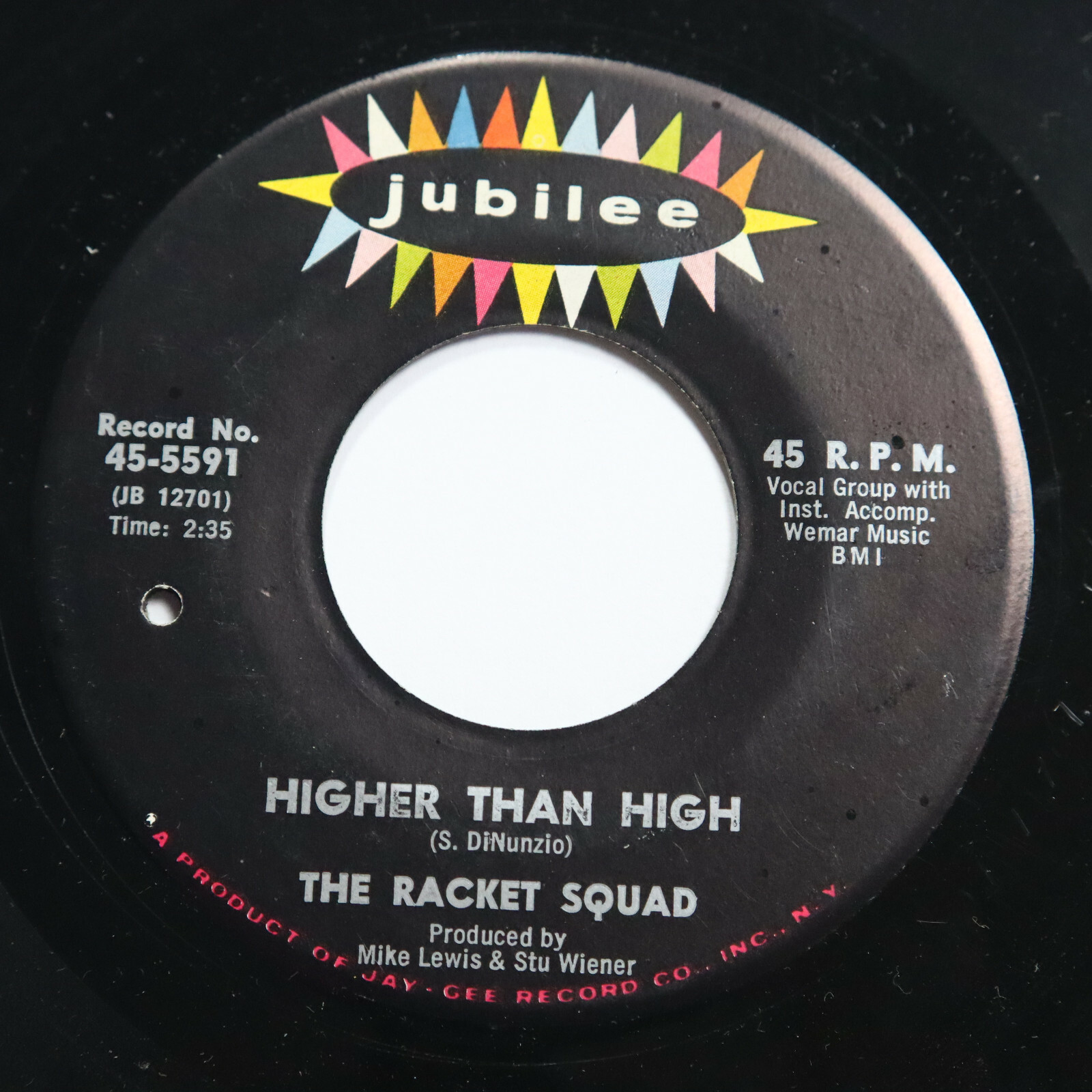 RACKET SQUAD - HIGHER THAN HIGH / HUNG UP - ROCK 45