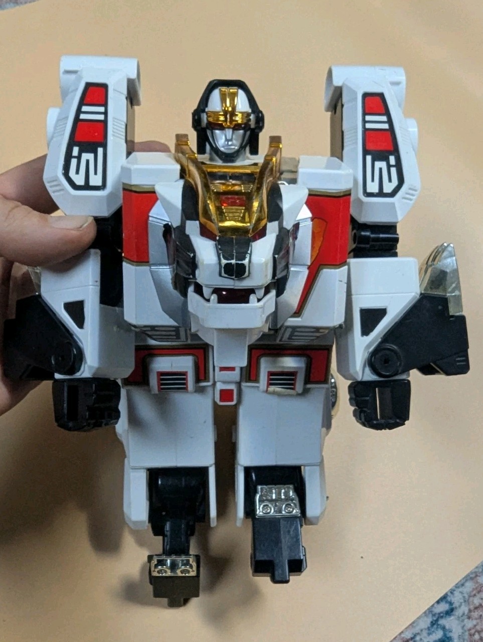 Modellino Mighty Morphin Power Rangers White Tigerzord Deluxe Megazord FUNZIONA!