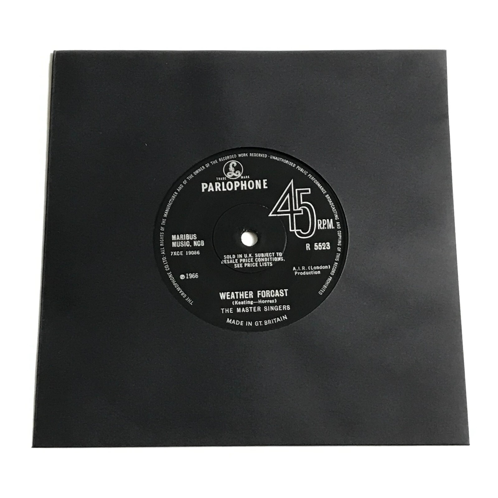 The Master Singers Weather Forecast 7" Vinyl Record - R 5523