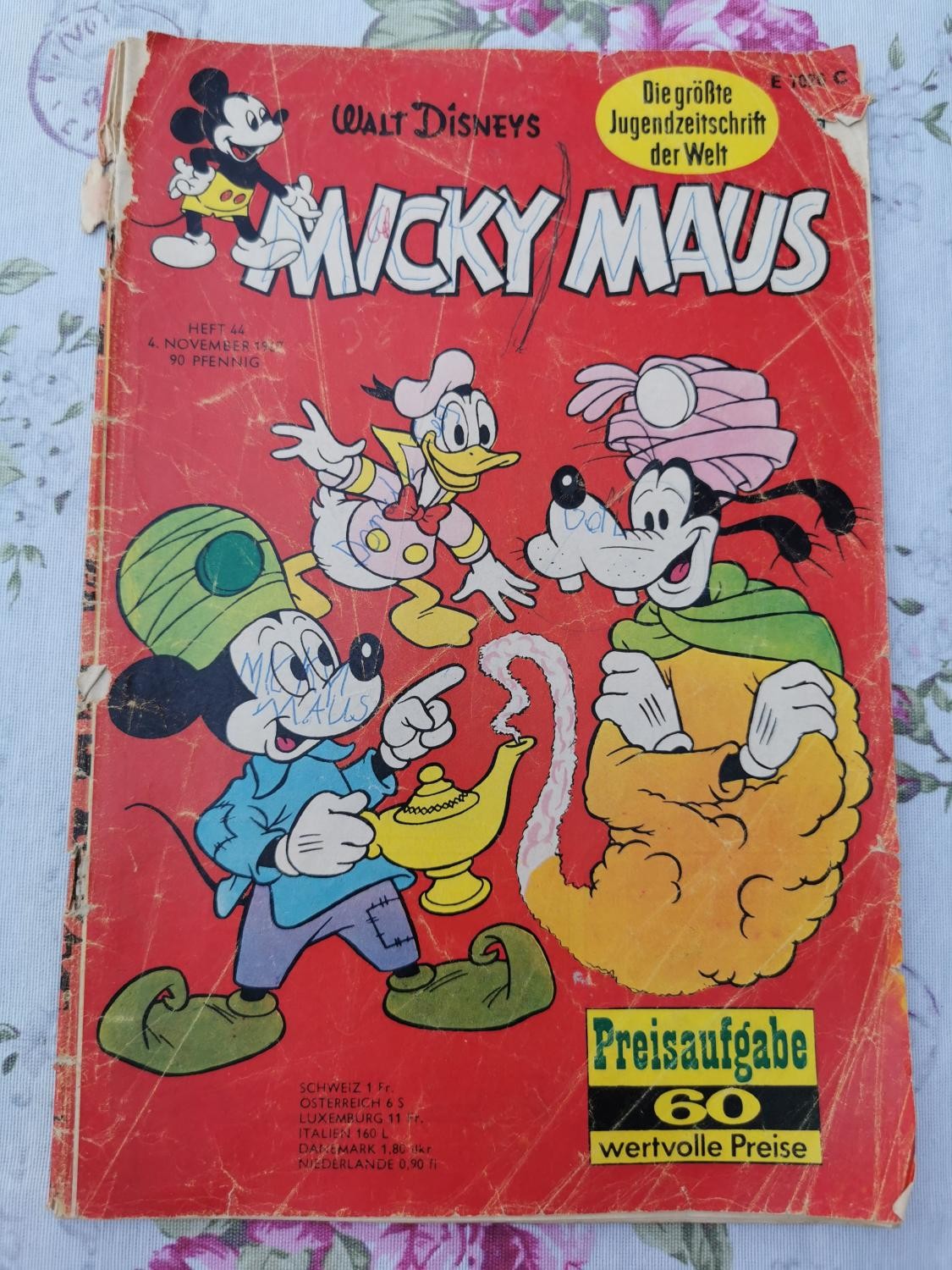 Libretto Topolino 44 del 04.11.1967 Walt Disney Schnipse FV Norimberga 1860 Monaco