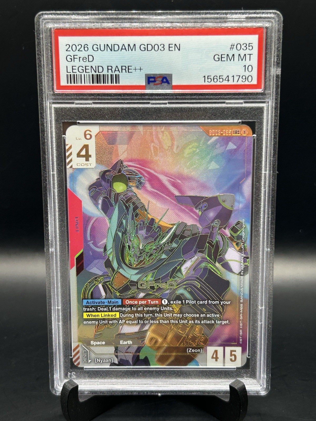 2026 Gundam Fred Legend Raro++ Acciaio Requiem GD03 #035 PSA 10 Low POP!