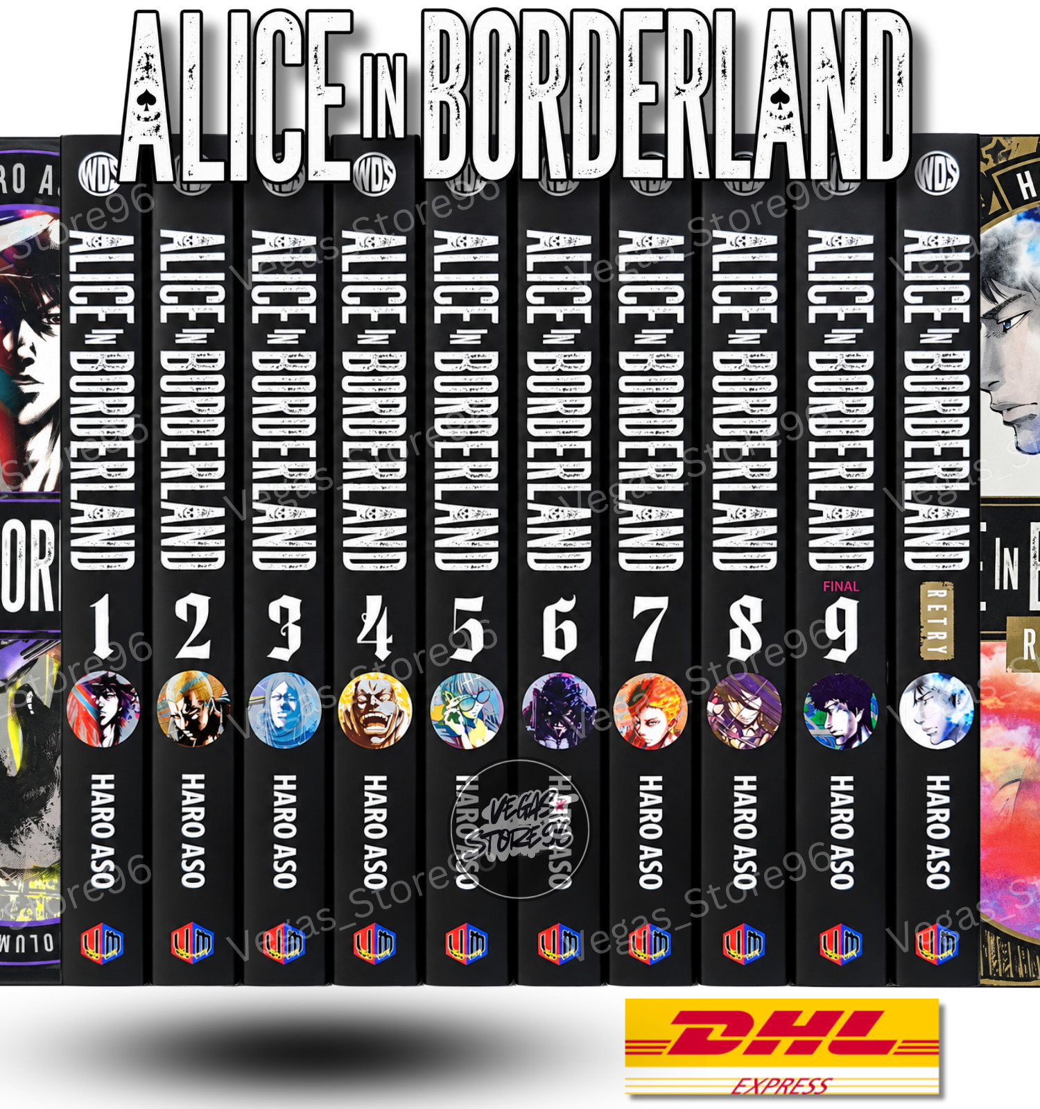 Alice In Borderland Manga Omnibus Vol 1-9 + Retry END Set Completo Edizione Inglese