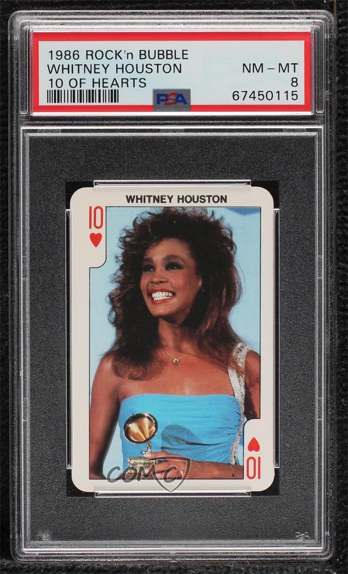 1986 Dandy Rock 'n Bubble Whitney Houston #10H PSA 8 0jk3