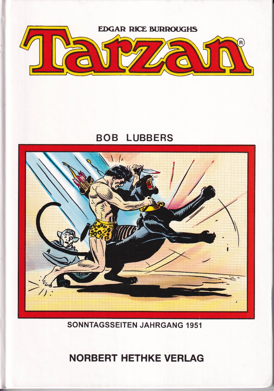 Tarzan pagine domenicali anno 1951 Hethke copertina rigida volume da collezione