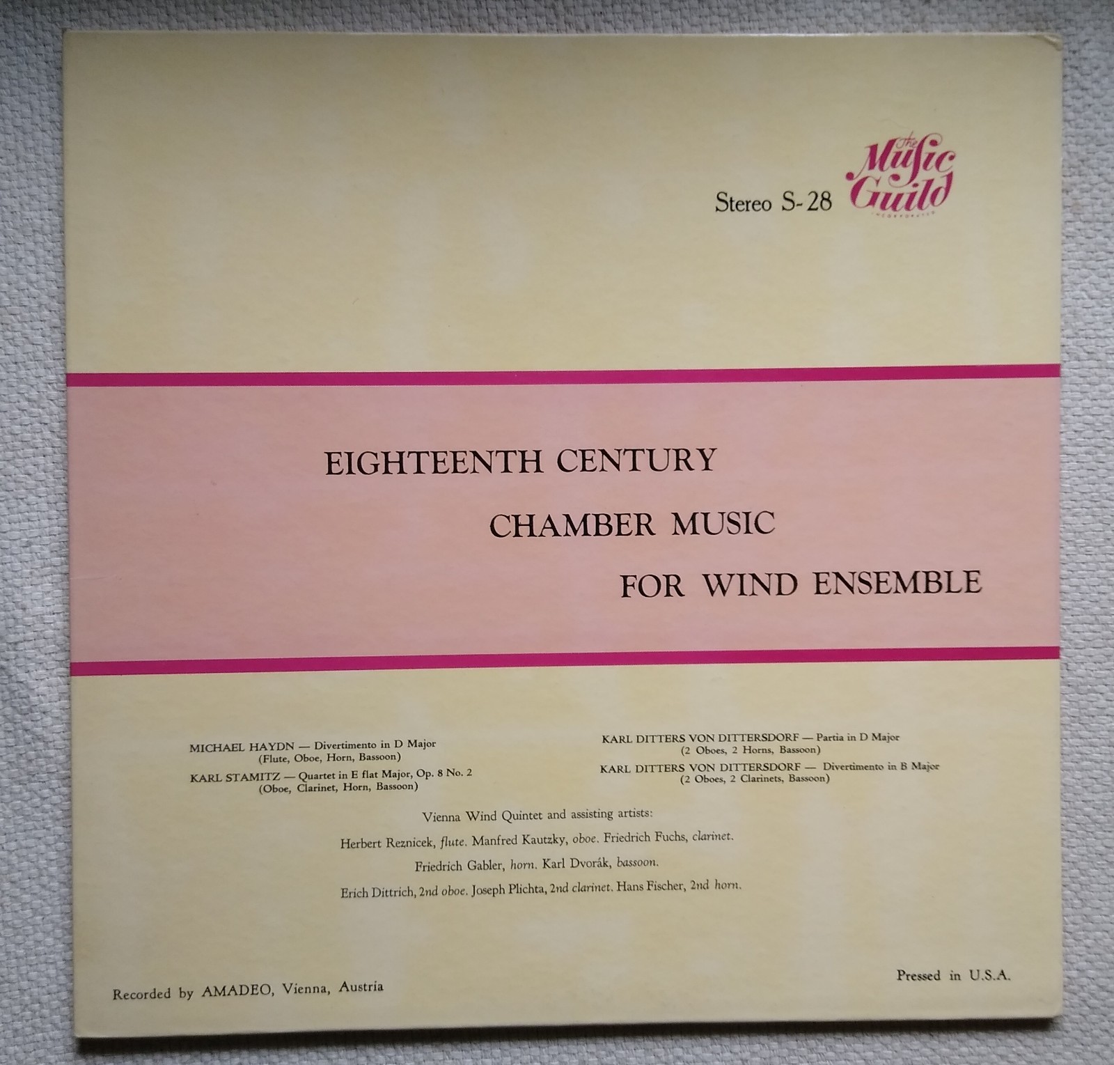 Eighteenth Century Chamber Music for Wind Ensemble